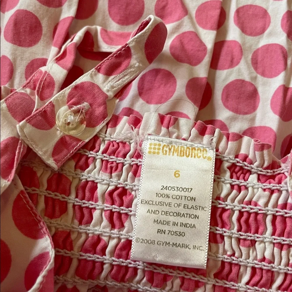 2008 Gymboree Outlet Pink Polka Dot Sundress, Size 6